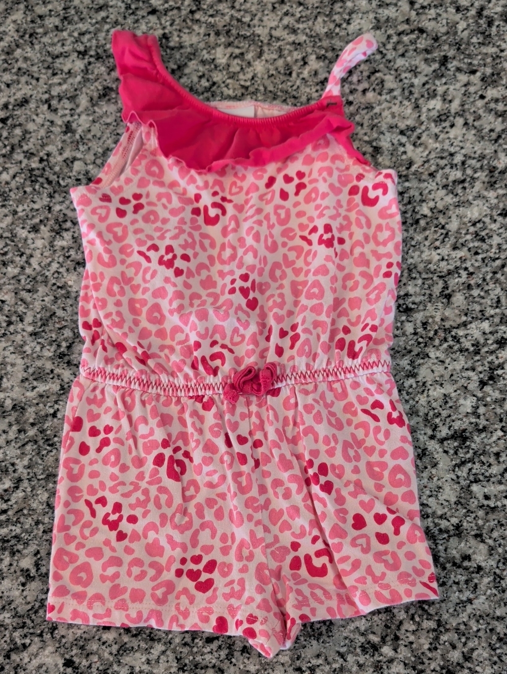 Circo Pink Heart Print Toddler Romper